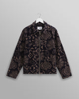 wax london Park - Midnight Floral Embroidered Corduroy Jacket