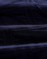 wax london men's Park - Navy Tonal Applique Jacket