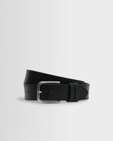 wax london men's Paton - Black Leather Belt