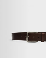 wax london men's Paton - Brown Embroidered Leather Belt