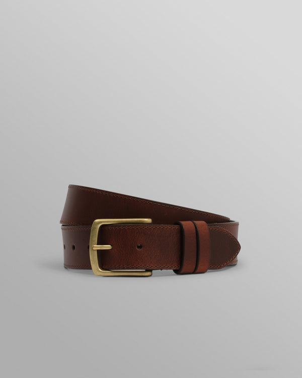 wax london men's Paton - Brown Leather Belt