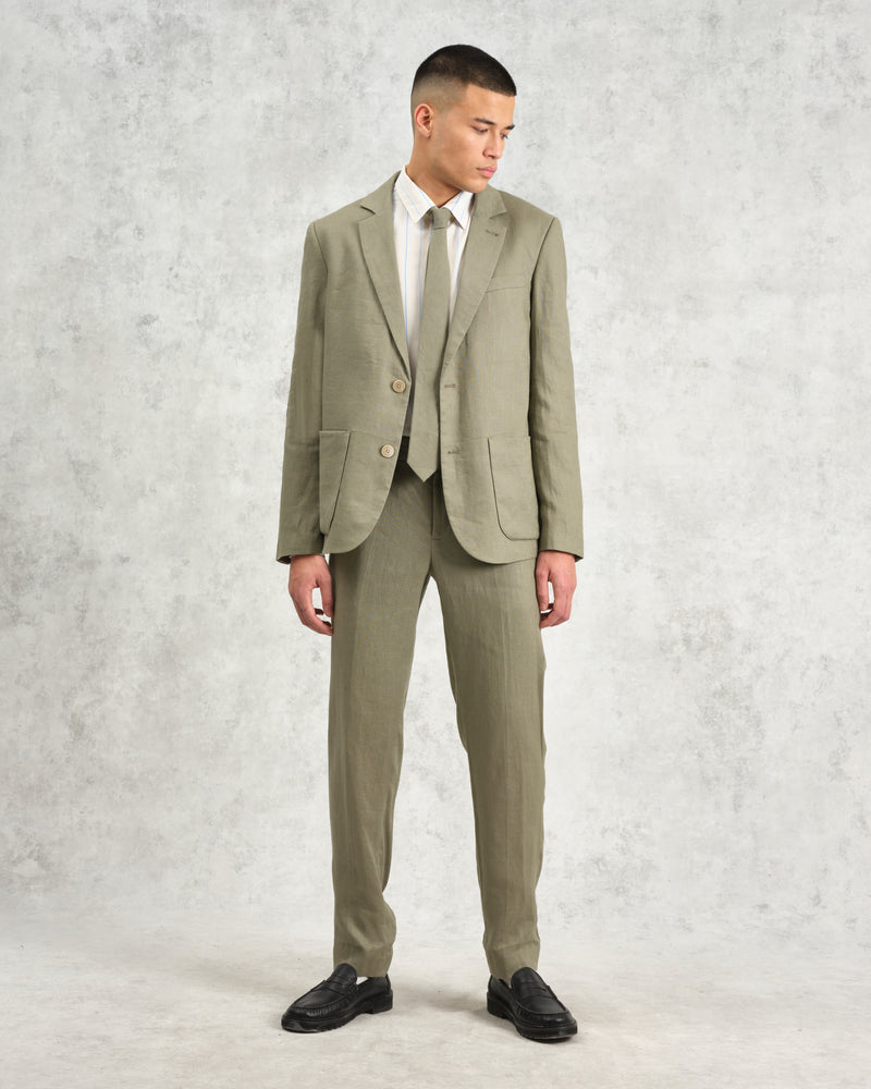 wax london Pavillion - Khaki Linen Tie