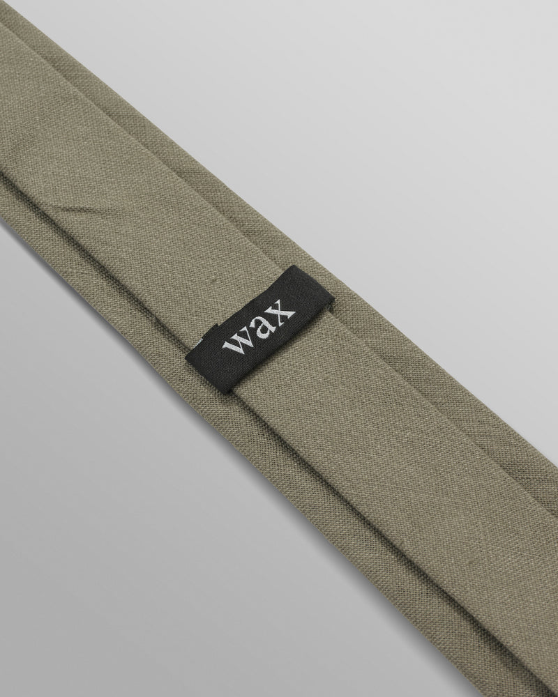 wax london Pavillion - Khaki Linen Tie