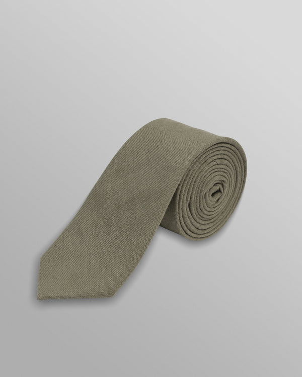 wax london Pavillion - Khaki Linen Tie