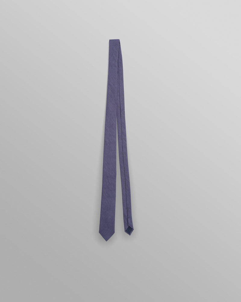 wax london Pavillion - Mid-Blue Linen Tie