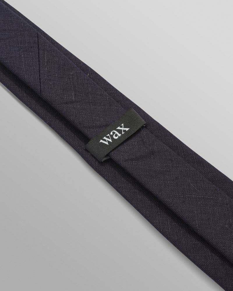 wax london Pavillion - Midnight Navy Linen Tie