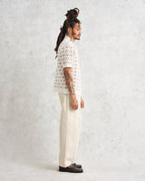 wax london Porto Shirt Ecru Splash Crochet