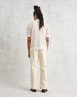 wax london Porto Shirt Ecru Splash Crochet