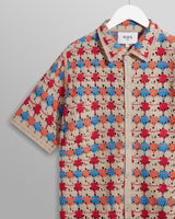 wax london Porto Shirt Multi Splash Crochet