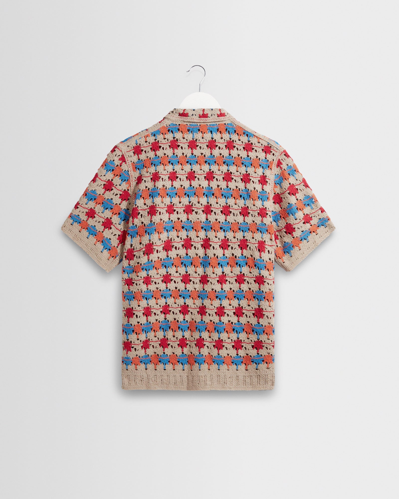 Men's Multicolour Splash Crochet Shirt | Wax London