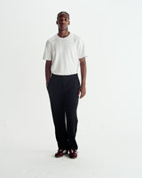 Ska - Black Embroidered Logo Loopback Cotton Joggers
