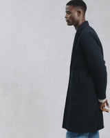 Sasso - Navy Twill Wool Coat