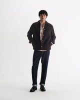 Romer - Dark Brown Heavy Crinkle Cotton Overshirt