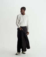 Aston - Dark Brown Wool Pinstripe Trousers