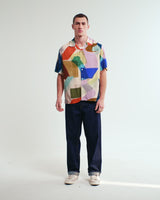 Didcot - Multicolour Painted Shapes Short-Sleeve Shirt