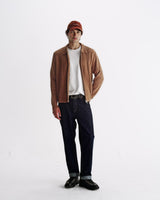 Lennox - Camel Milano Stripe Knitted Polo