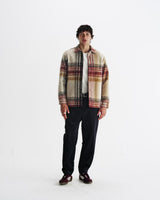 Nolan - Natural And Multicolour Check Wool Overshirt