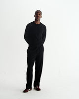 Ska - Black Structured Waffle Joggers