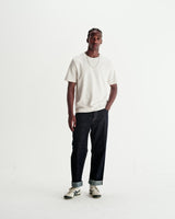 Dean - Ecru Textured Organic Cotton T-Shirt
