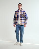 Whiting - Blue And Tan Bold Check Overshirt