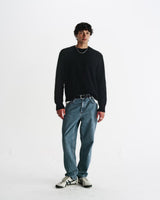 Wilde - Black Fluffy Wool Crewneck