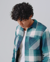 Whiting Overshirt Green Ombre Check