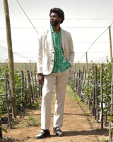 Fintry - Natural Linen Single-Breasted Blazer