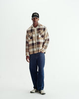 Whiting - Natural And Brown Pike Check Overshirt