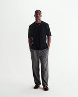 Milton - Black Organic Compact Cotton T-Shirt