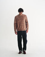 Wilde - Pink And Brown Space Dye Wool Crewneck