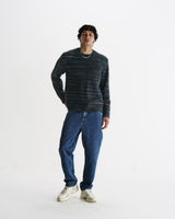 Wilde - Grey And Teal Space Dye Wool Crewneck