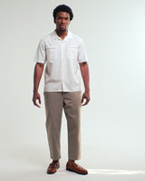 Didcot - Ecru Summer Applique Short-Sleeve Shirt