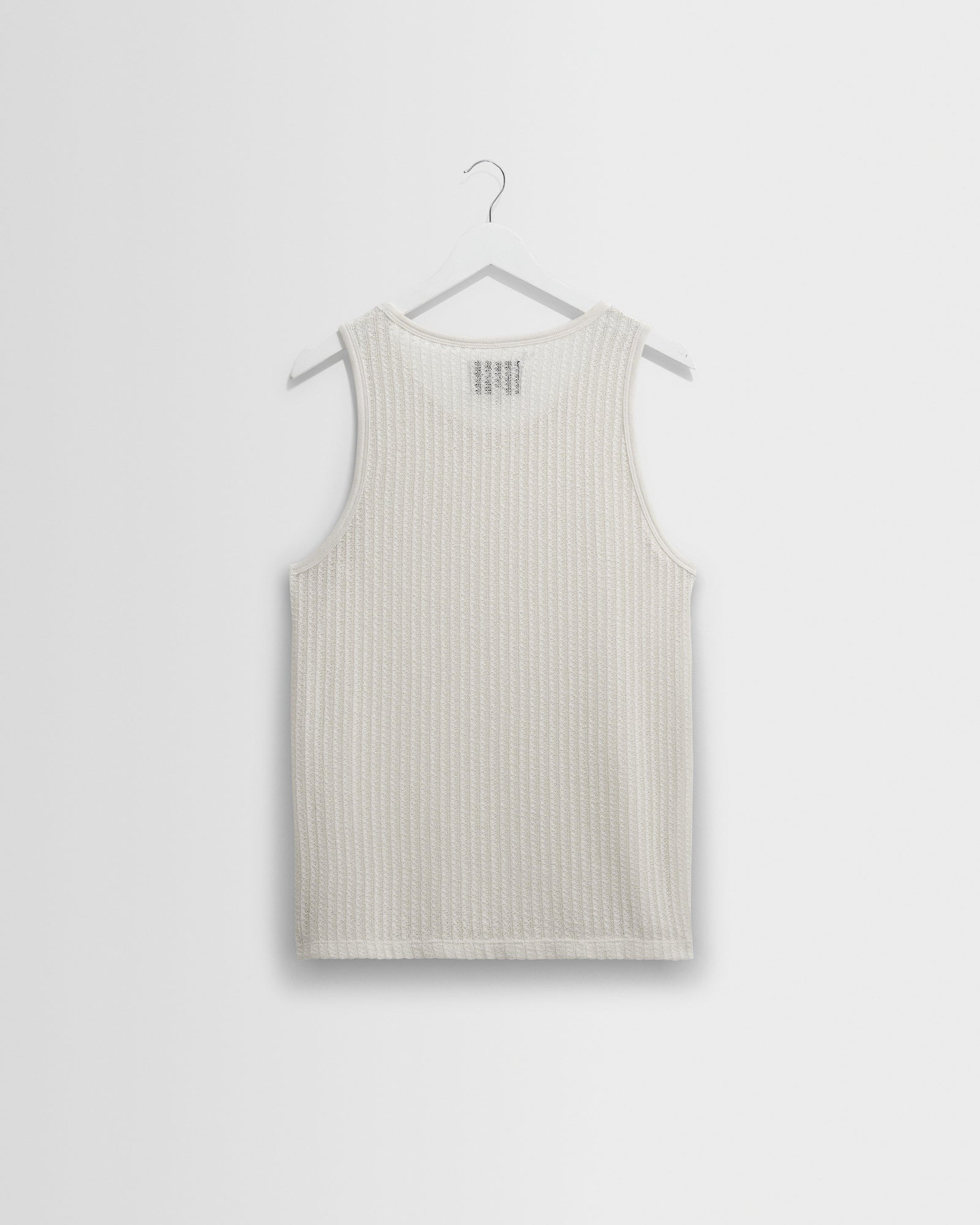 Men's Ecru Open Knit Vest | Wax London