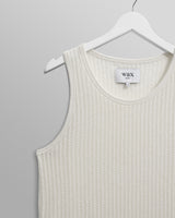 wax london Prim - Ecru Open Knit Vest