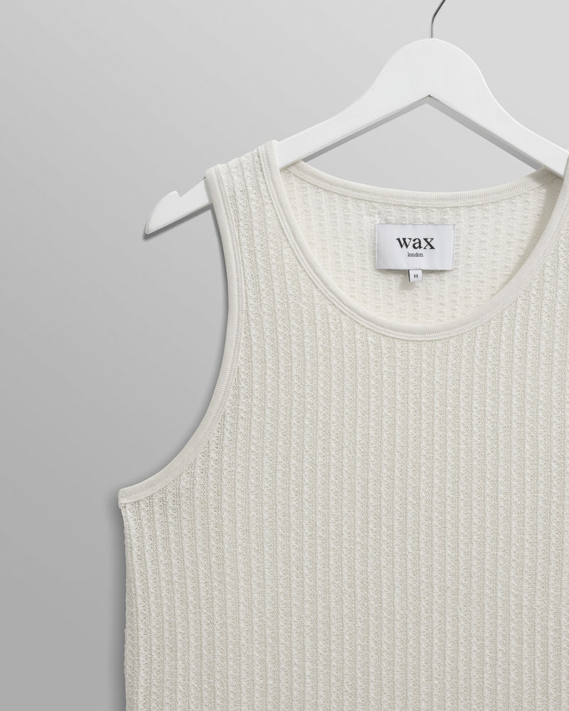 wax london Prim - Ecru Open Knit Vest