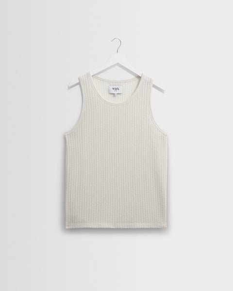 Prim - Ecru Open Knit Vest