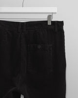 wax london Raleigh - Black Corduroy Pleated Trousers