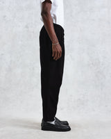 wax london Raleigh - Black Corduroy Pleated Trousers