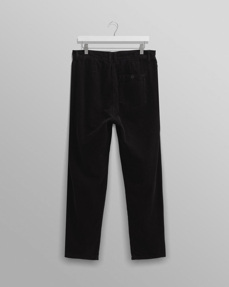 wax london Raleigh - Black Corduroy Pleated Trousers