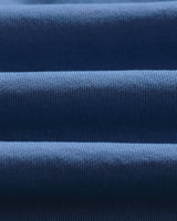 wax london men's Reeve - French Blue Loopback Organic Cotton Collared Sweatshirt