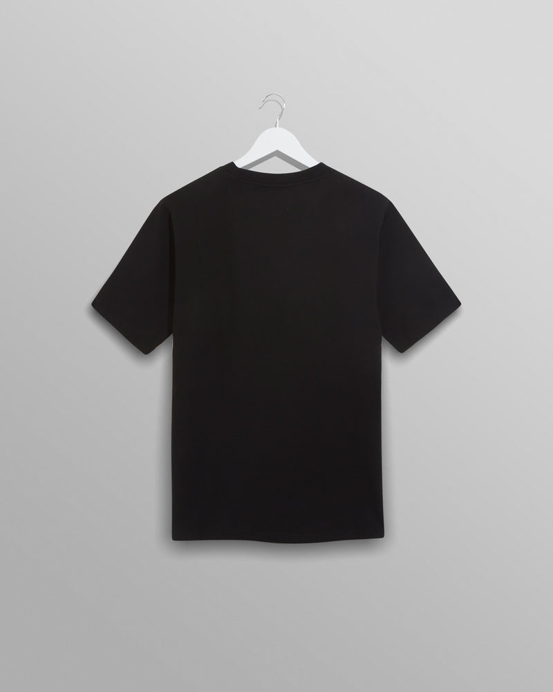 wax london Reid - Black Organic Cotton T-Shirt