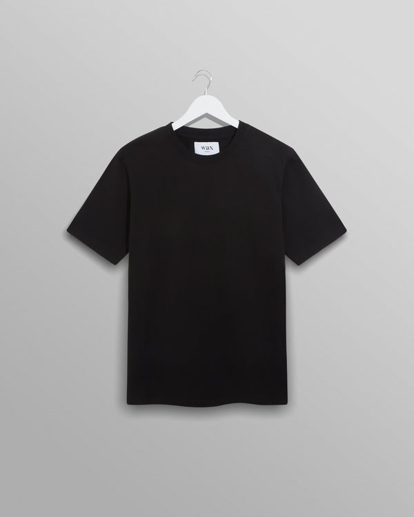 wax london men's Reid - Black Organic Cotton T-Shirt