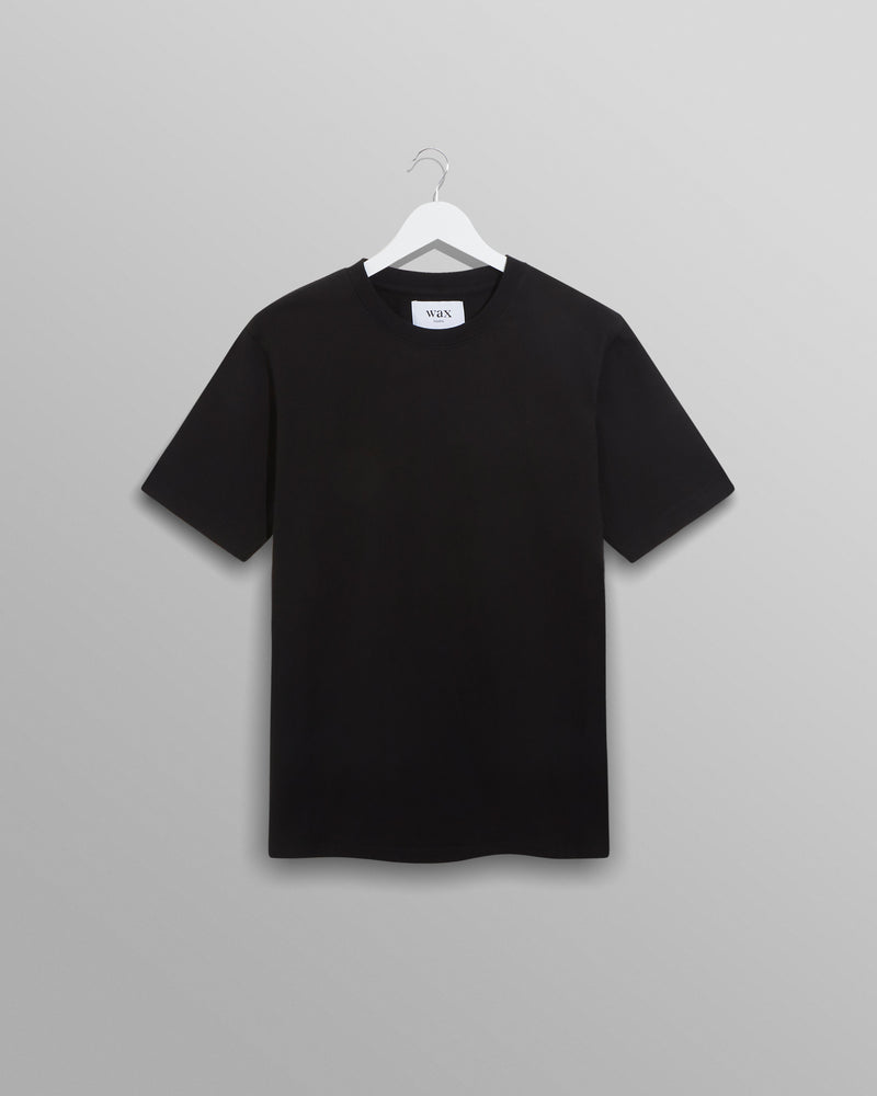 wax london Reid - Black Organic Cotton T-Shirt