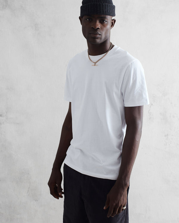 wax london men's Reid - White Organic Cotton T-Shirt