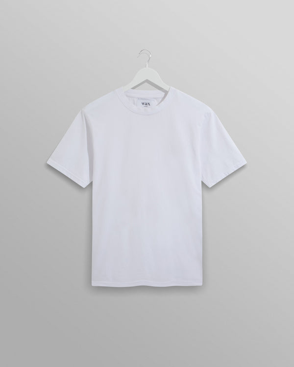 wax london Reid - White Organic Cotton T-Shirt