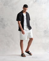 wax london Ren Shirt Black Linen