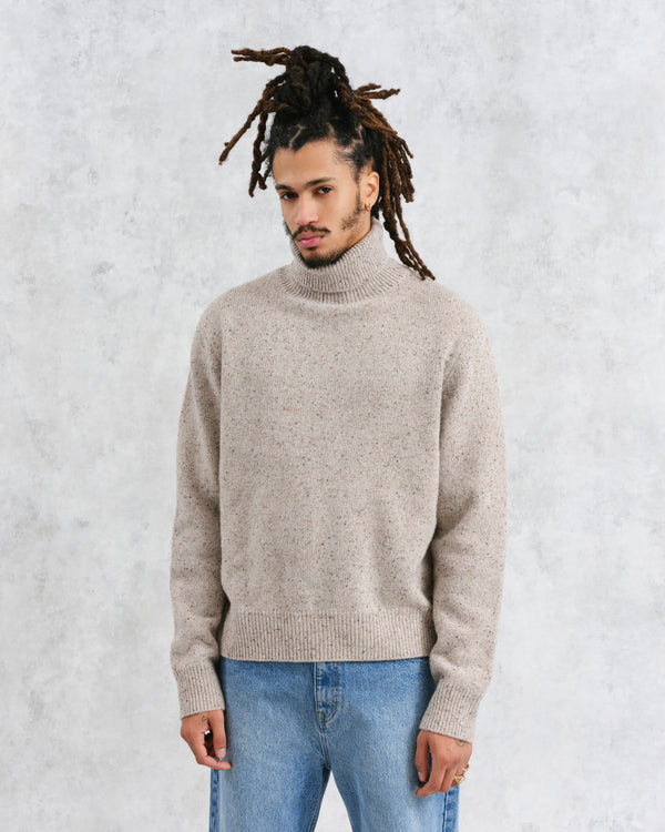 wax london Ridgeway - Natural Donegal Roll Neck