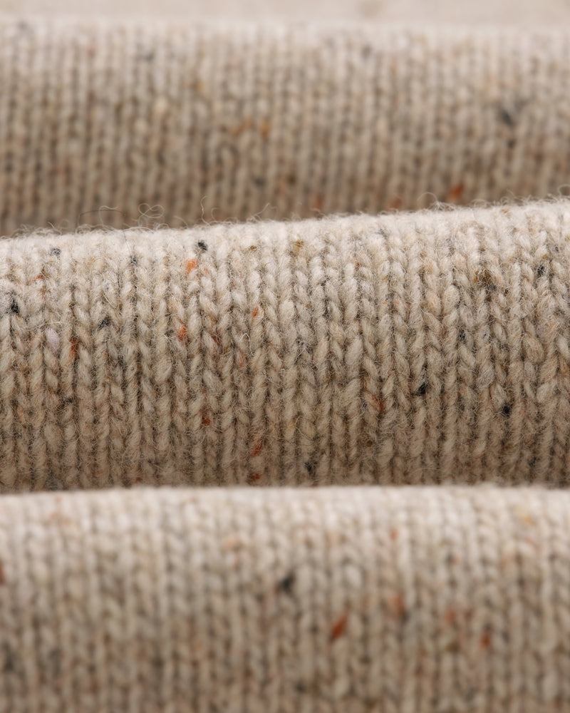 wax london Ridgeway - Natural Donegal Roll Neck Jumper