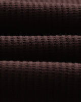 wax london men's Riley - Dark Brown Structured Waffle Crewneck Jumper
