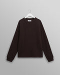 Riley - Dark Brown Structured Waffle Crewneck Jumper